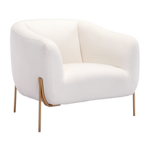 Load image into Gallery viewer, White and Gold Chair